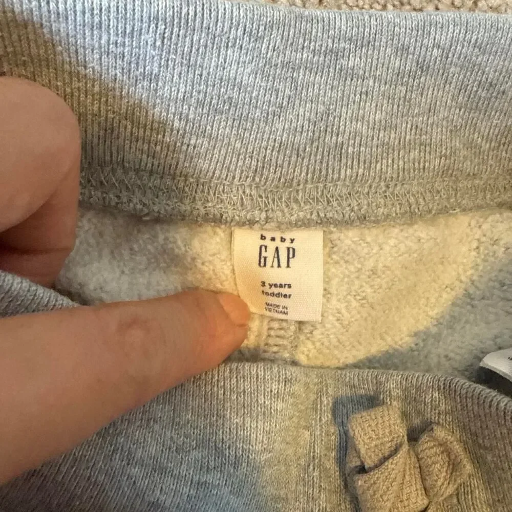 Baby Gap Girls Gray Fleece Jogger Sweatpants | 3 Years